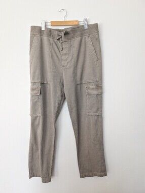 NWT James Perse Los Angeles Mens Pigment Dyed Utility Cargo Pants Khaki Sz 3 / L